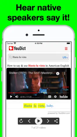 Game screenshot YouDict - YouTube Dictionary hack