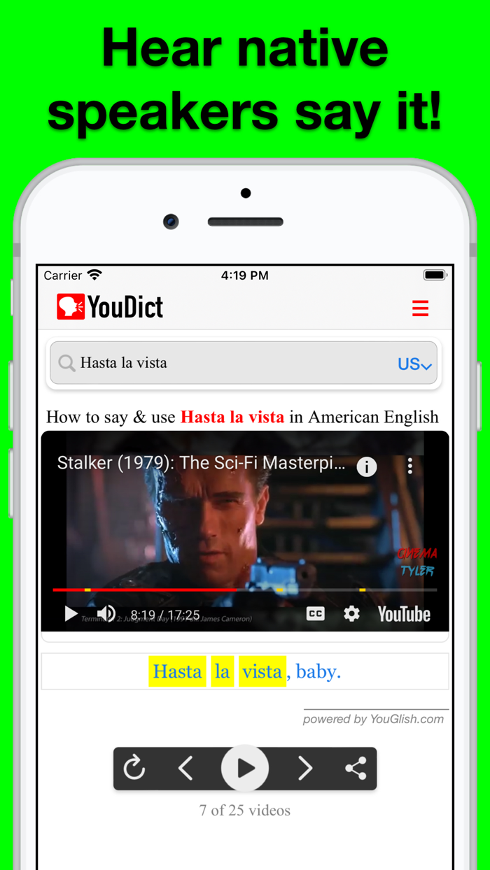 YouDict - YouTube Dictionary
