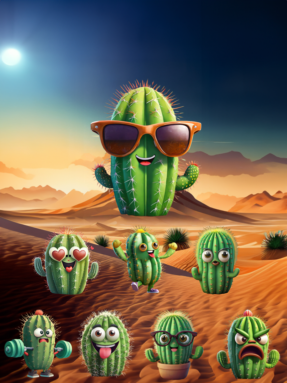 Screenshot #4 pour Prickly Cactus Stickers