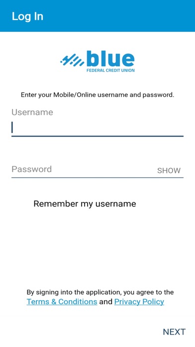 Blue FCU CardNav Screenshot