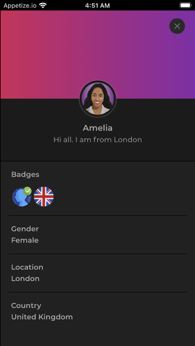 UK Chat Room Screenshot