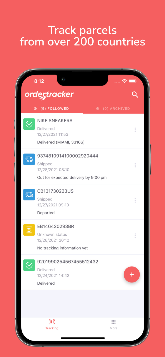 Ordertracker - parcel tracking