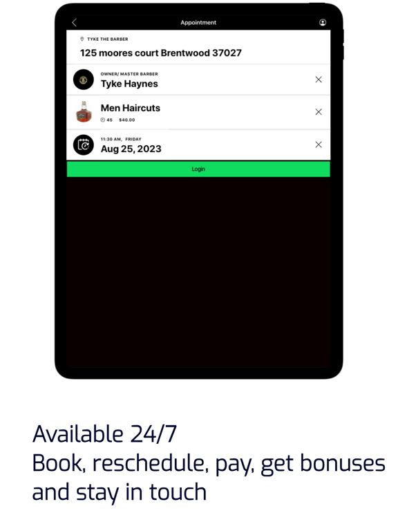 Tyke the Barber iPad screenshot 4 - Business app