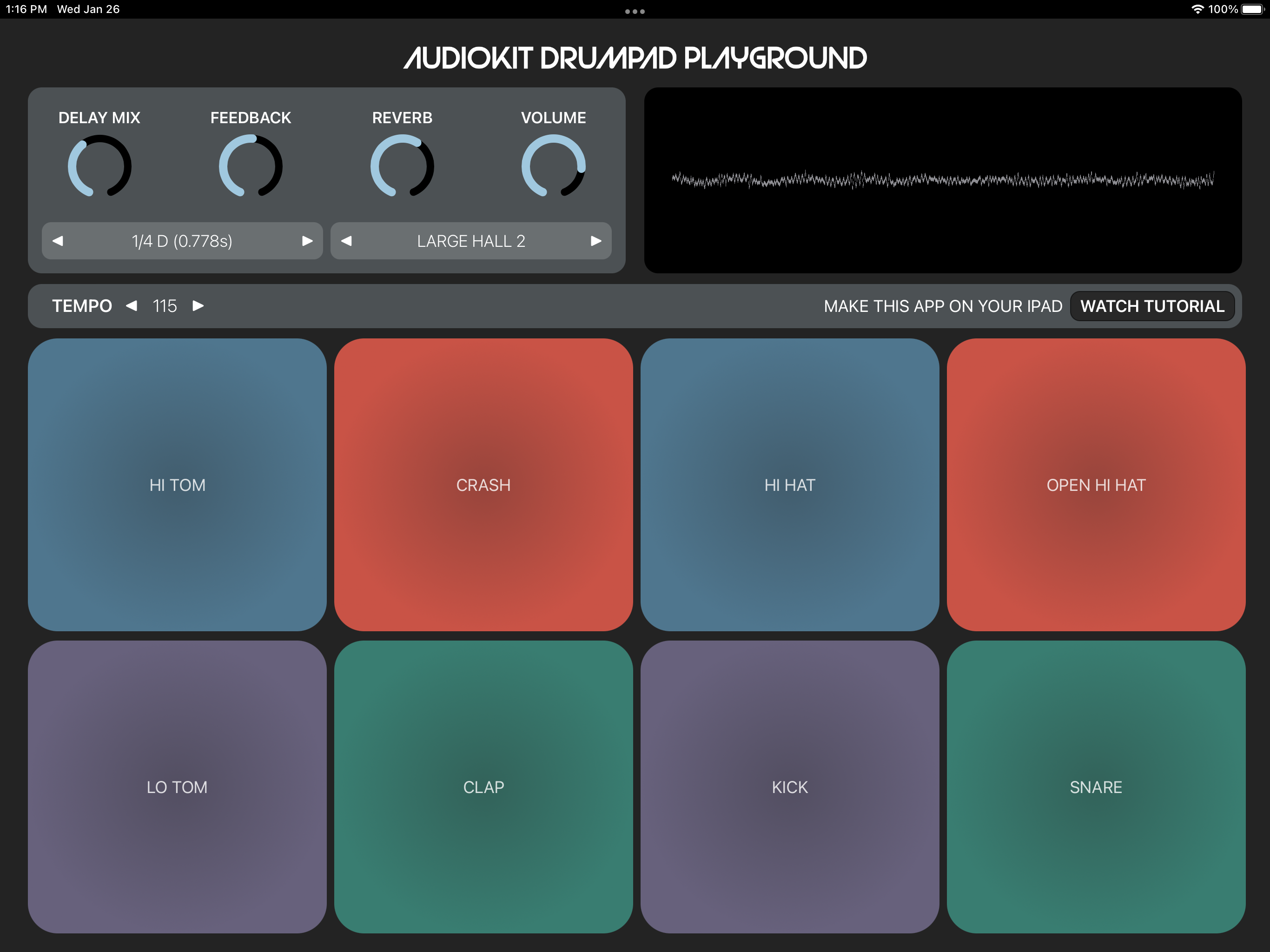 AudioKit Drum Pad Playground