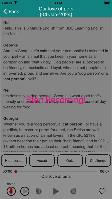 6 Minute English (+Worksheets) Screenshot