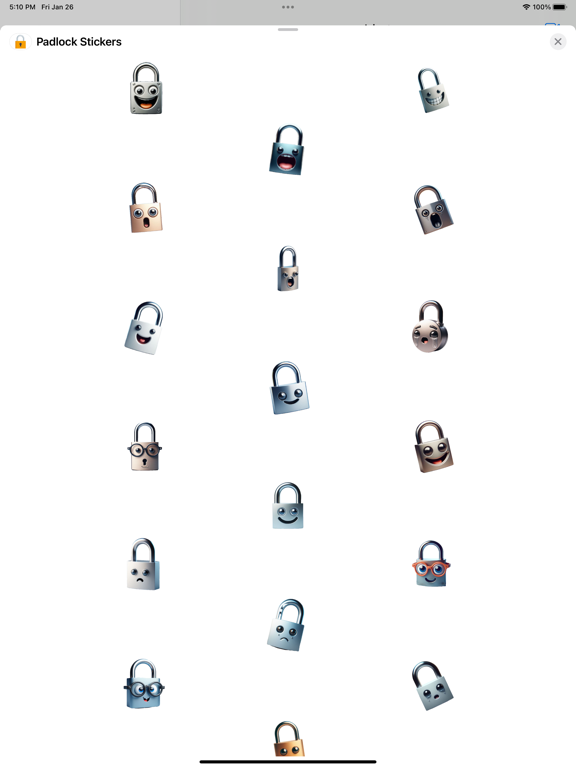 Screenshot #4 pour Padlock Stickers