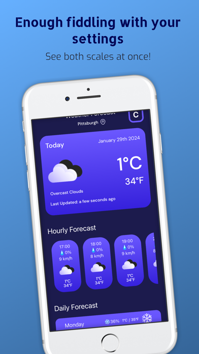 DualTemp Weather Screenshot