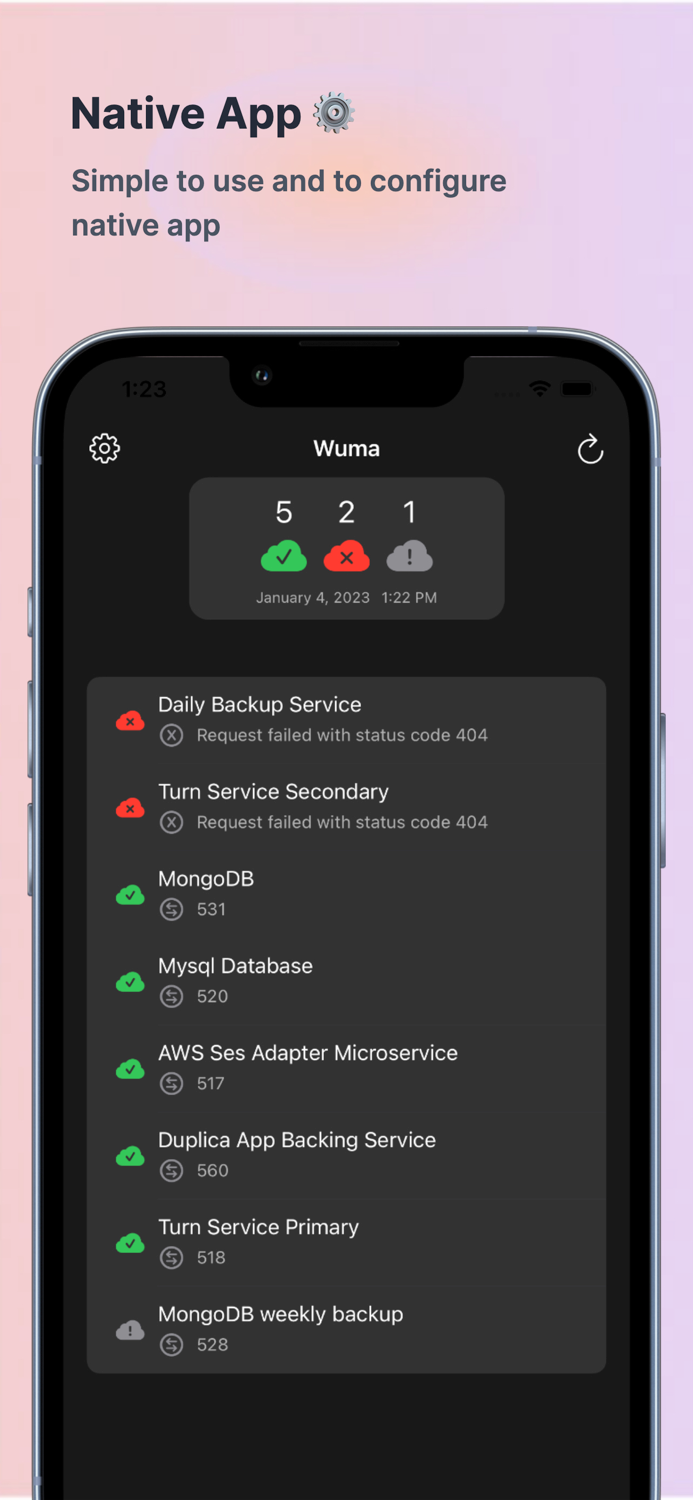 Wuma - Uptime Kuma Manager