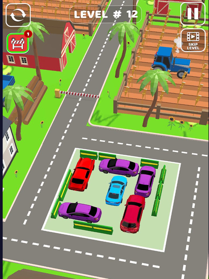 Car Out in Parking Traffic