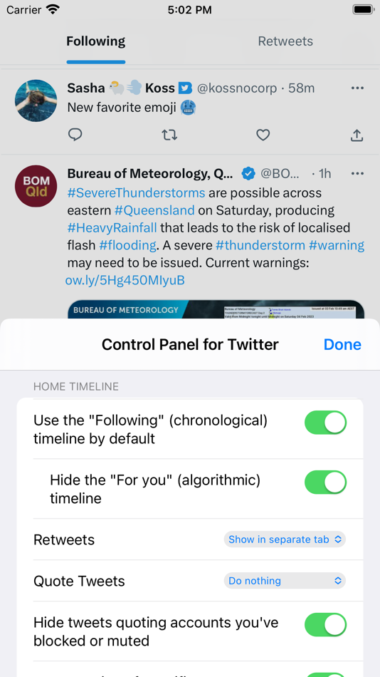 #3. Control Panel for Twitter (macOS) 来自: J BUCHANAN & L.J BUCHANAN