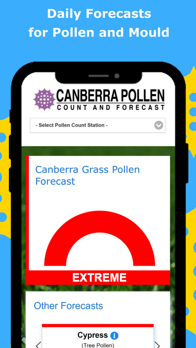 Canberra Pollen Count Screenshot