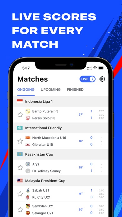 FantaScore - live scores Screenshot