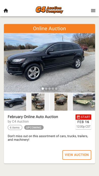 C4 Auction Screenshot