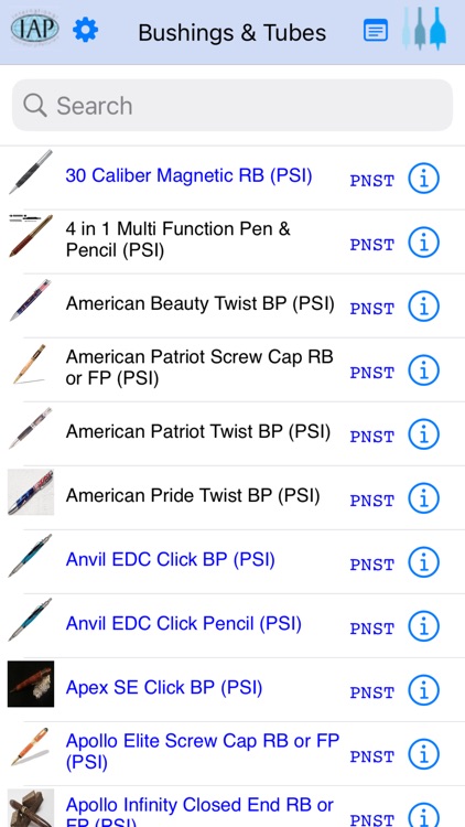 IAP Bushings & Tubes Reference