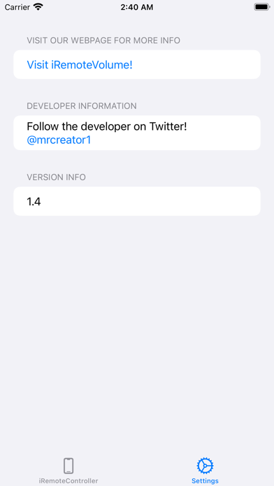iRemoteVolume Screenshot