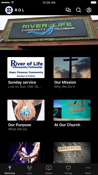 Screenshot #1 pour River of Life Fellowship App