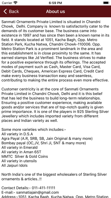 SANMATI ORNAMENTS Screenshot