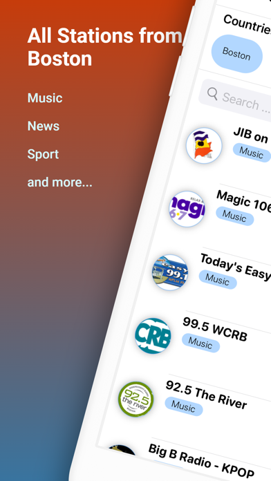 Boston - Radio Stations FM AM Screenshot