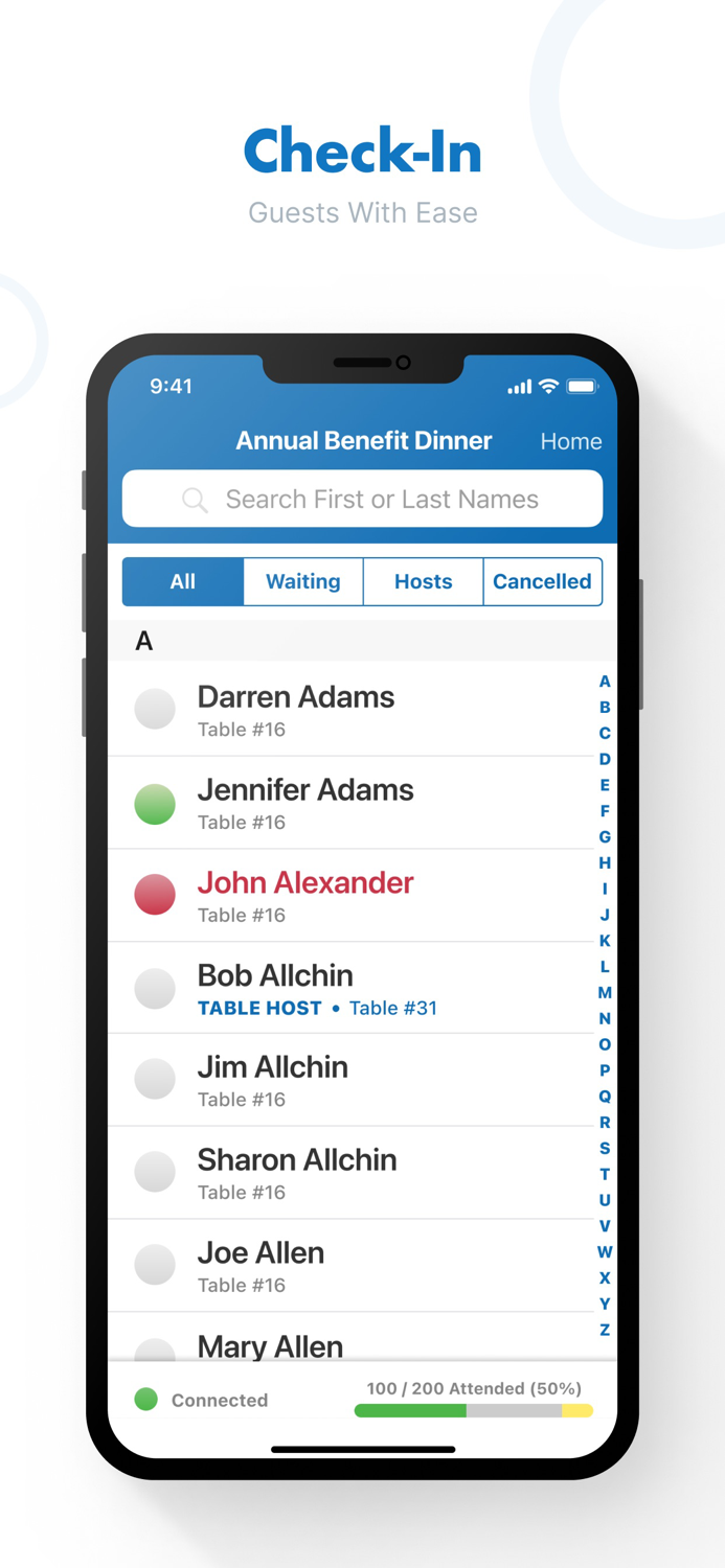 Attendance Live Check-in