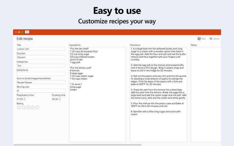 Recipe Keeper Screenshot