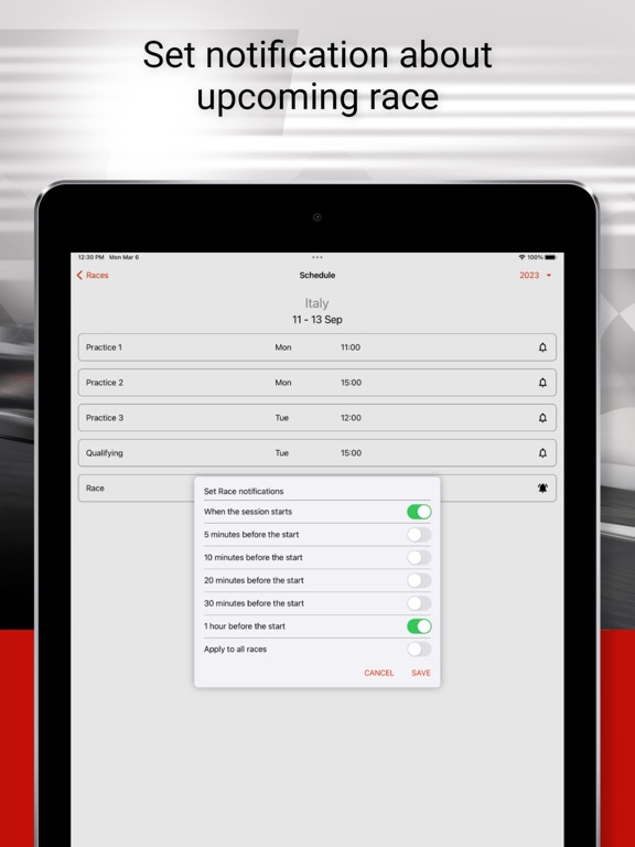 Formula 2026 iPad screenshot 4 - Sports app