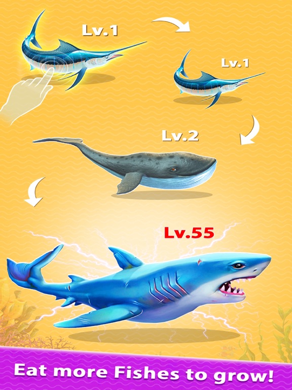 Screenshot #5 pour Merge & Eat Shark Evolution