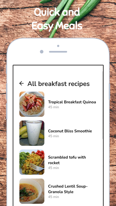 Vegan Recipes - Meal ideas Screenshot