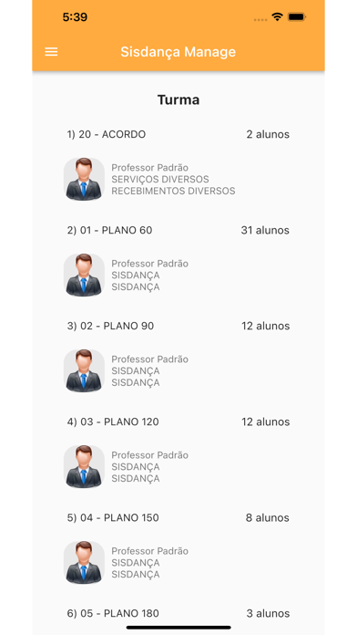 Sisdança Manage Screenshot