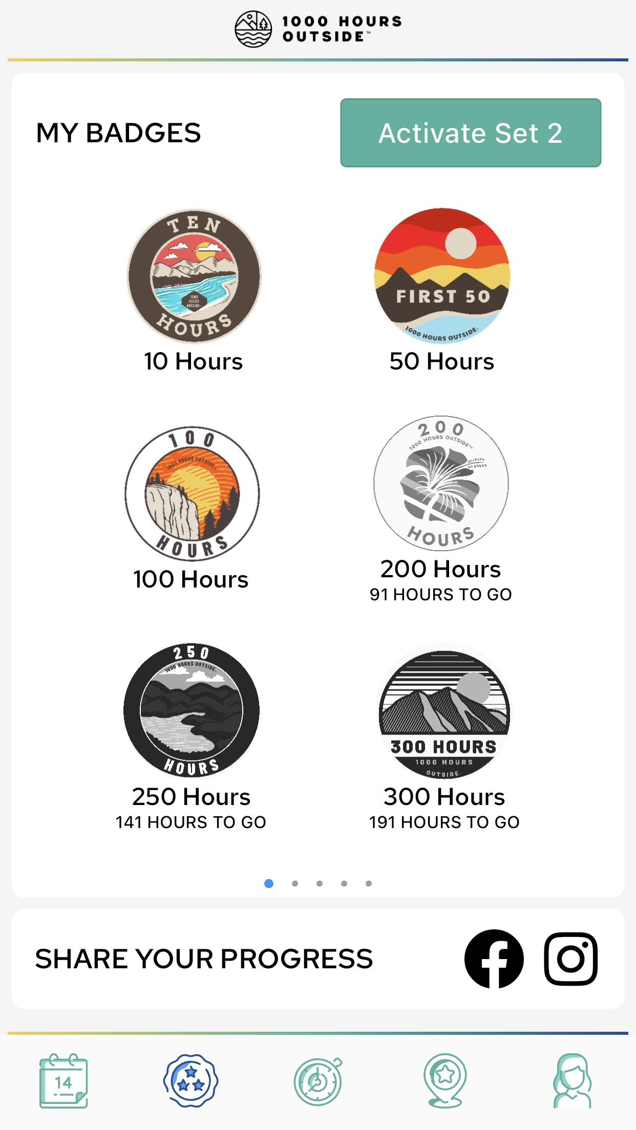 Screenshot do app 1000 Hours Outside