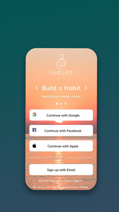 LiveLife - Meditation & Sleep Screenshot 3 - AppWisp.com LiveLife - Meditation & Sleep Screenshot 3 - AppWisp.com