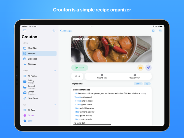 ‎Crouton: Recipe Manager Screenshot