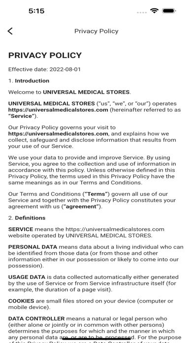UMS Shop Screenshot