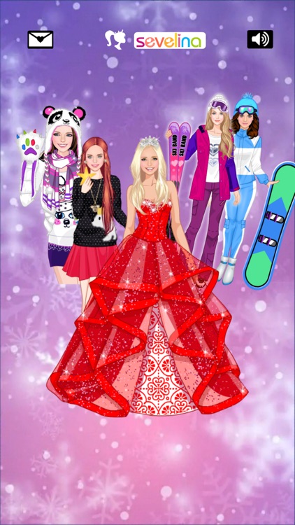 Winter time warm dress up game