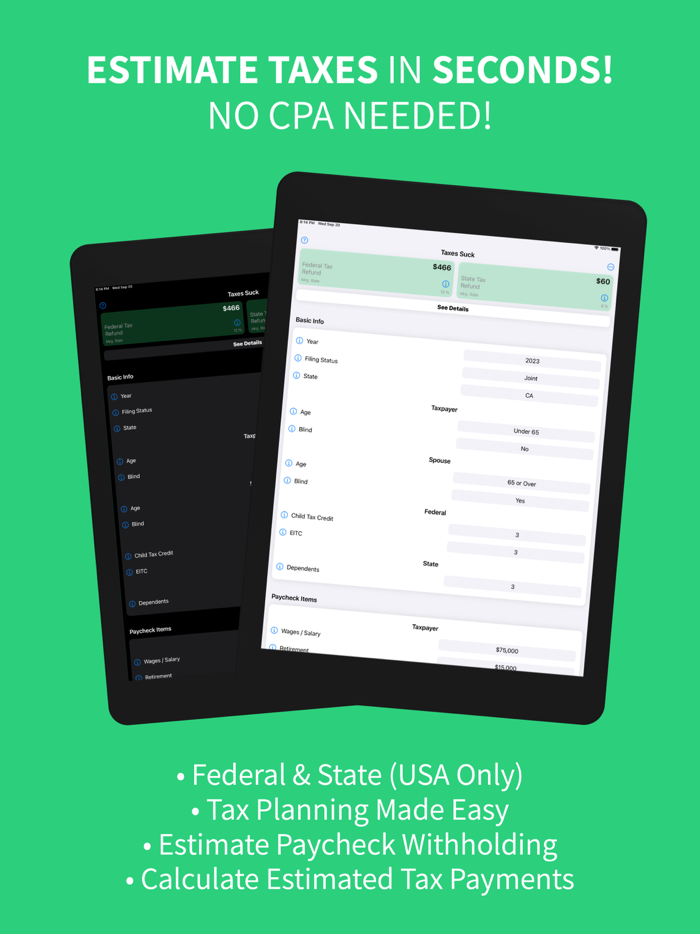 Taxes Suck USA Tax Calculator