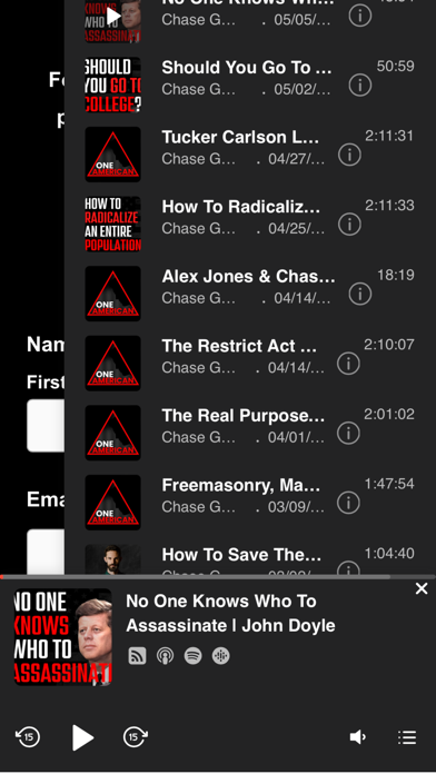 One American Podcast Screenshot