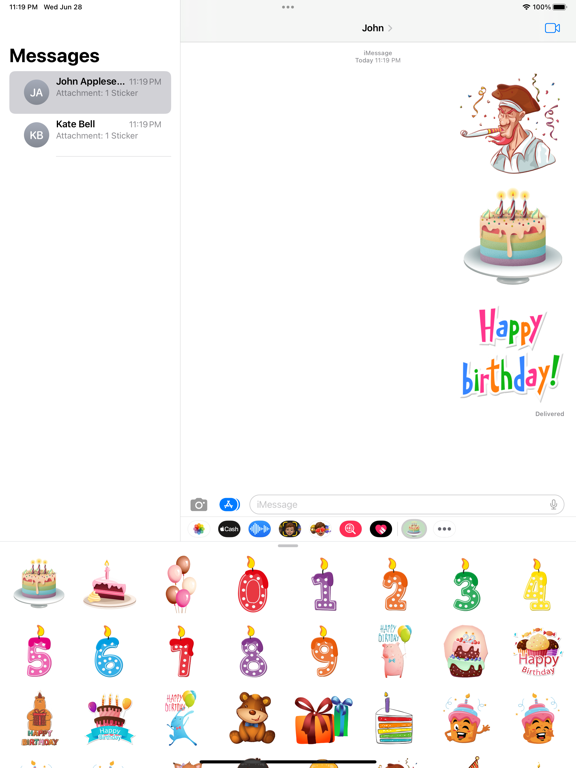 Screenshot #6 pour Birthday To You Stickers