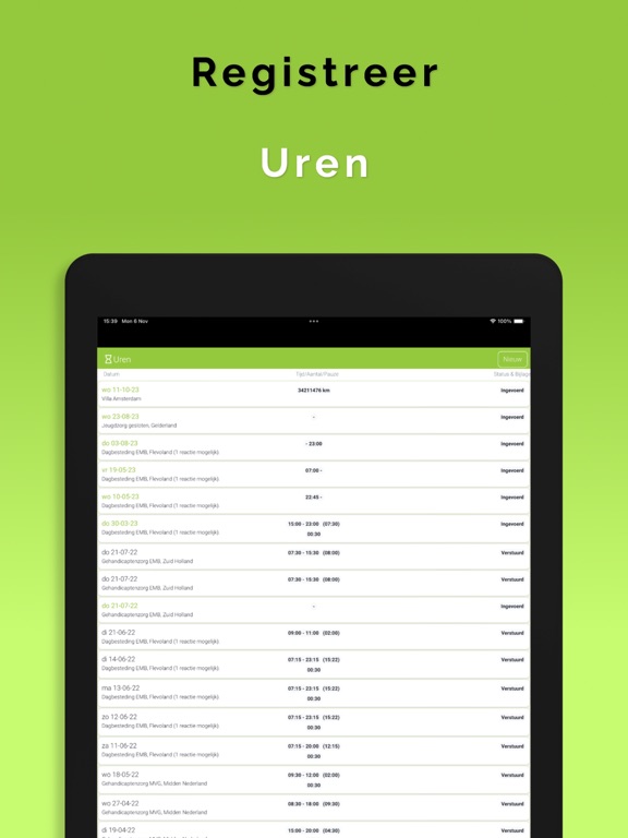 UwZorgbegeleider iPad screenshot