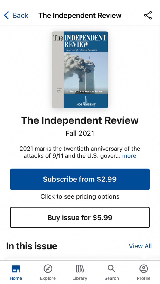 #2. The Independent Review (iOS) 由: The Independent Institute