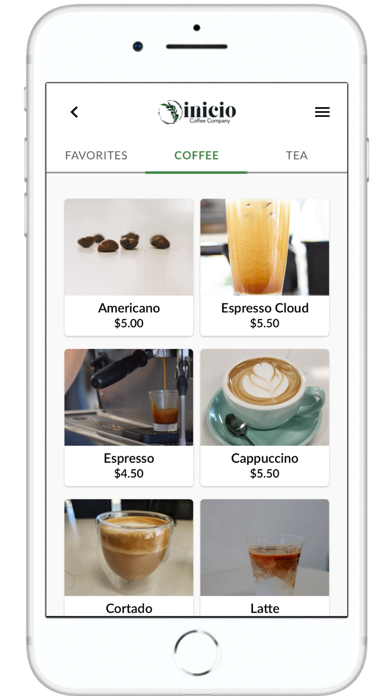 Inicio Coffee Screenshot