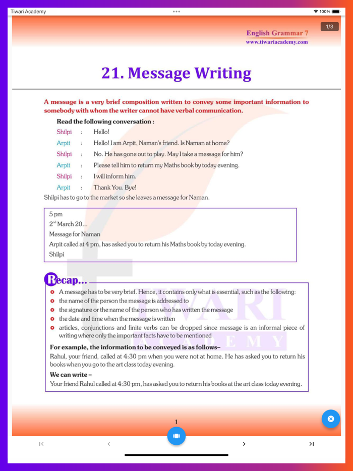 Class 7 English Grammar