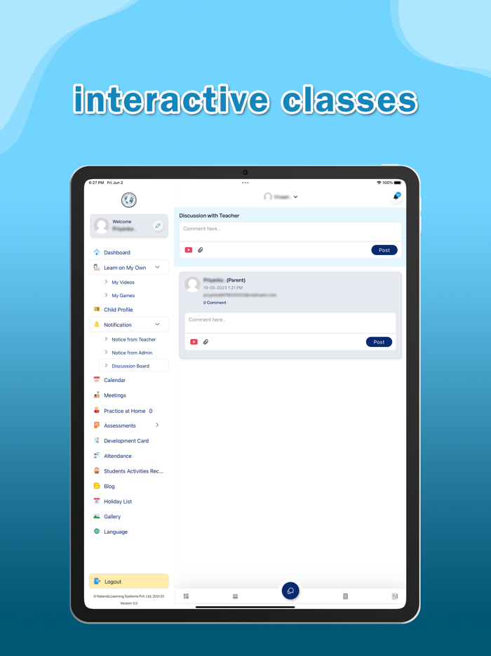 Adharshila Playway Student App