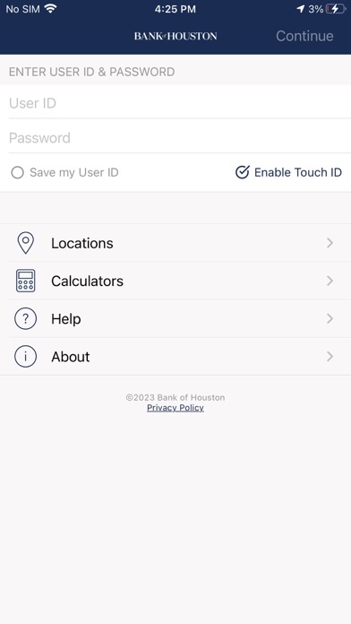 Bank of Houston Screenshot