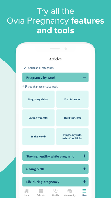 Ovia Pregnancy & Baby Tracker Screenshot