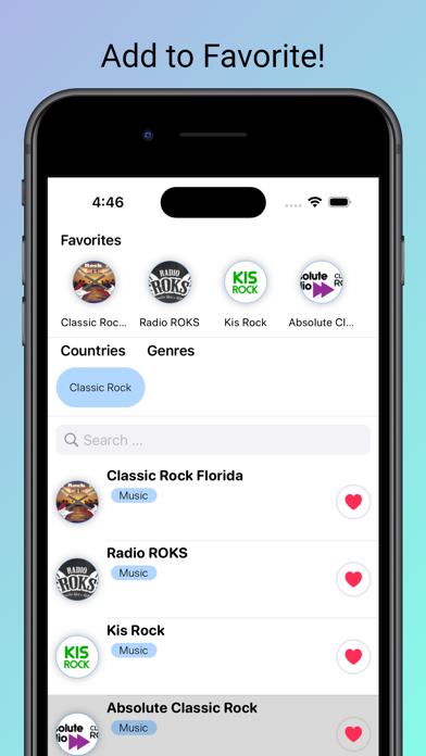 Classic Rock Radio Stations FM Screenshot