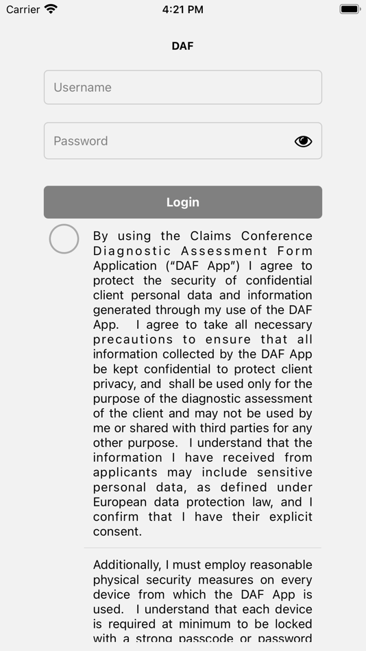 #1. Claims DAF (iOS) 由: The Conference On Jewish Material Claims Against Germany Inc