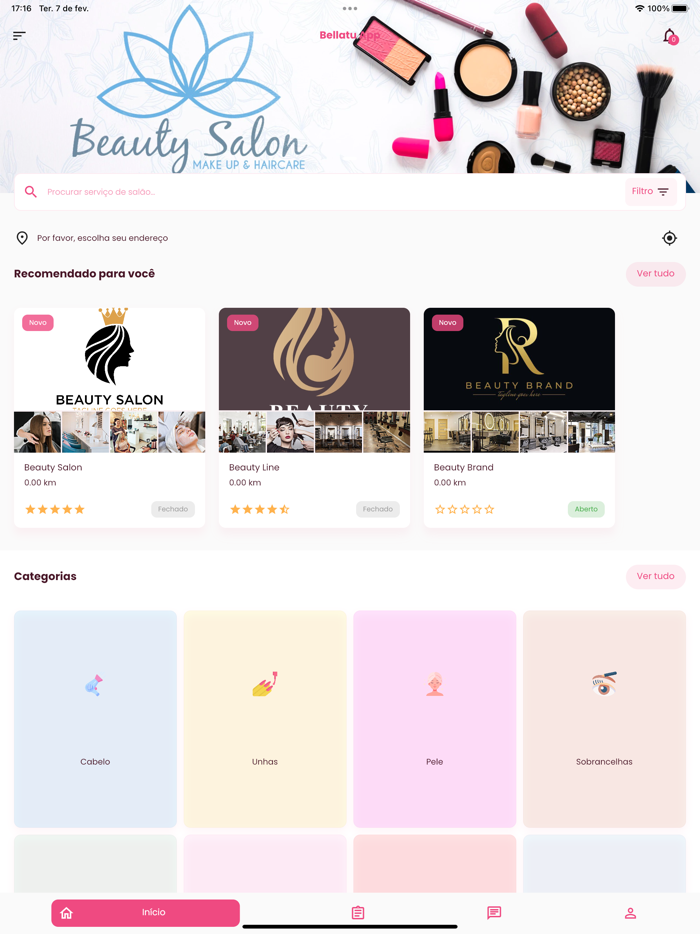 Bellatu Aplicativo de Salão