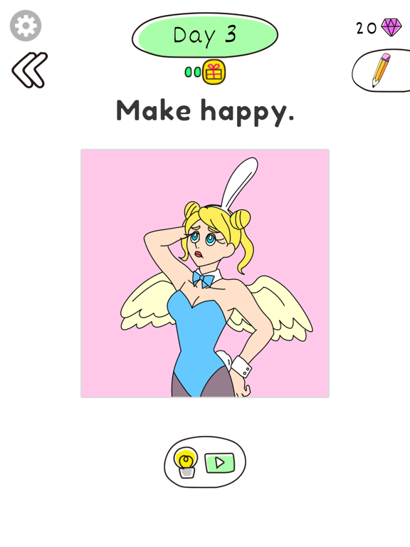 Screenshot #3 for Draw Happy Angel : Puzzle Game