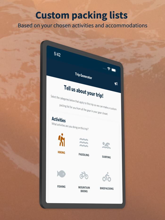 Packup - Trip Planning