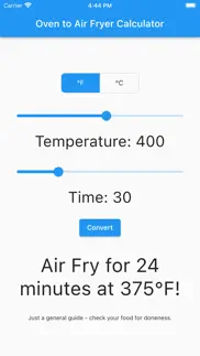 oven to air fryer calculator iphone screenshot 2