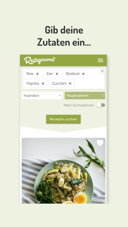 Restegourmet: Rezeptsuche & KI